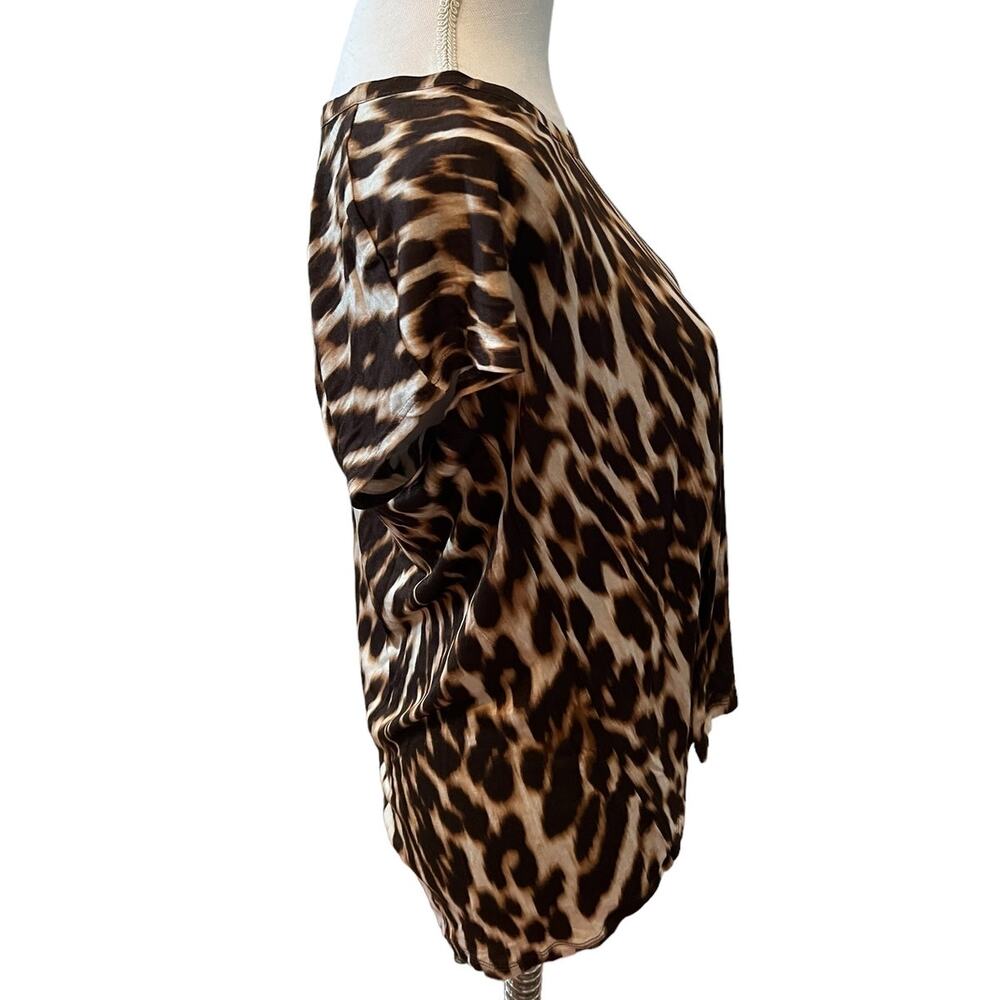 Michael Kors Animal Print Casual Knit Top M - Picture 3 of 6